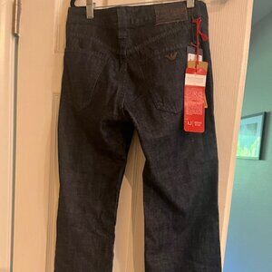 Giorgio Armani 5 Pocket Dark Blue Wash Mens Jeans Cotton Sz 28 BRAND NEW